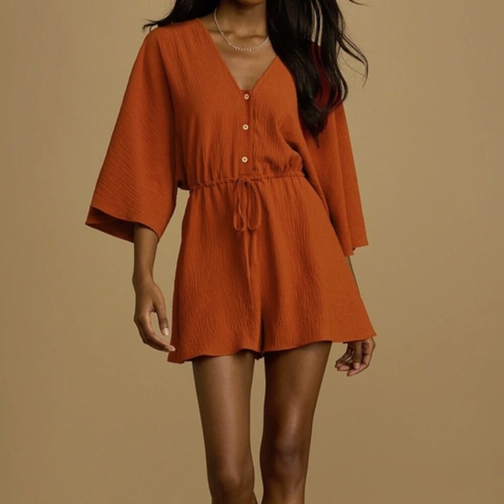 Lulu's Rust Orange Romper